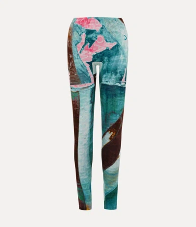 Vivienne Westwood Worlds End Leggings Print Fluid Jersey Xl Unisex In Multi