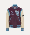 Vivienne Westwood Worlds End Letterman Jacket Leather White S Unisex In Multi