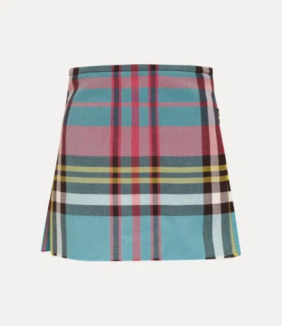 Vivienne Westwood Worlds End Mini Kilt Tartan Giant-mac-andy-blue 12 Women