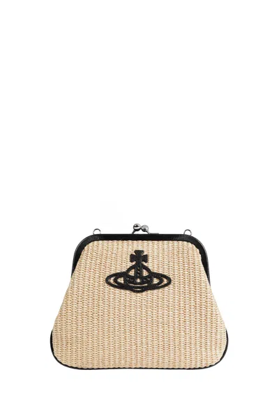 Vivienne Westwood Woven Clutch In Sand