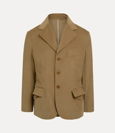 Vivienne Westwood Wreck Jacket Cotton Baby Corduroy Tobacco 50 Men In Brown