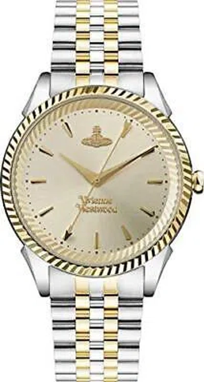 Pre-owned Vivienne Westwood Wrist Watch Vv240cpsg Women Silver Gold Box Official