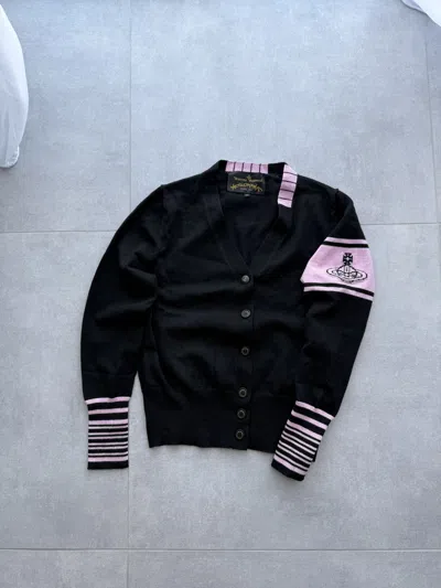 Pre-owned Vivienne Westwood X Anglomania Knitted Cardigan Sweater Hype In Black