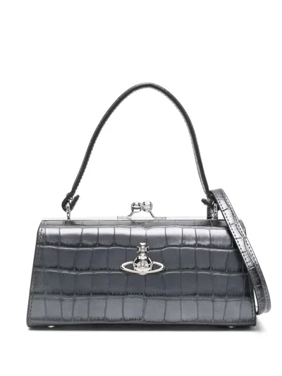 Vivienne Westwood Xl Doll Frame Cross Body Bag In Blue