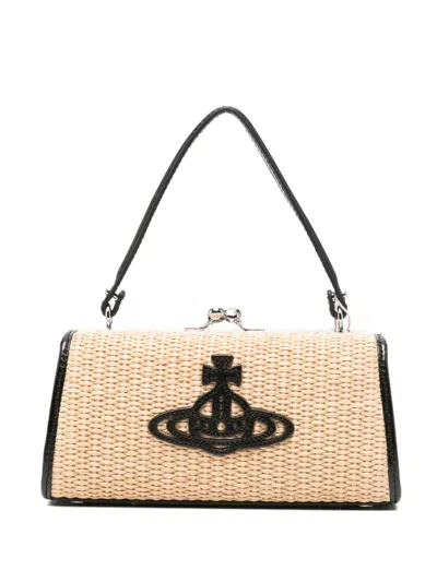 Vivienne Westwood Xl Doll Orb-detail Clutch Bag In Pink