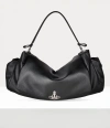 Vivienne Westwood Xl Hazel Handbag Faux Leather Black In Black