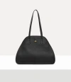 Vivienne Westwood Buckle Leather Shoulder Bag With Curved Silhouette