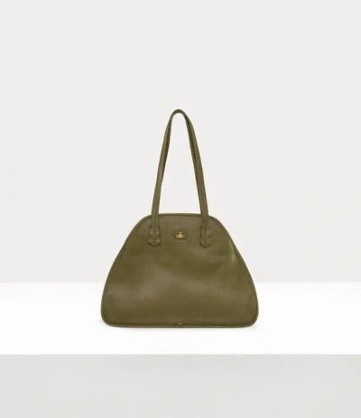 Vivienne Westwood Yasmina Small Handbag Aniline Leather Khaki In Brown