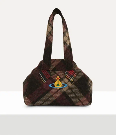 Vivienne Westwood Yasmine Archive Medium Handbag Harris Tweed Check Light-check