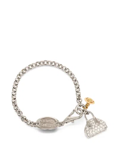 Vivienne Westwood Yasmine Crystal-embellished Bracelet In Purple
