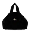 Vivienne Westwood Woman Black Velvet Medium Archive Handbag In Black