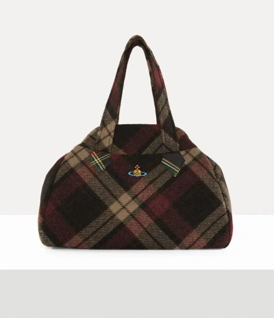 Vivienne Westwood Yasmine Large Archive Handbag Harris Tweed Check Light-check