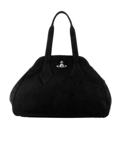 Vivienne Westwood Yasmine Large Tote In Black