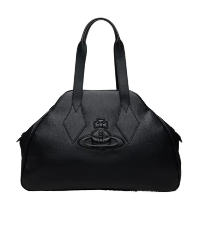 Vivienne Westwood Yasmine Large Tote In Black