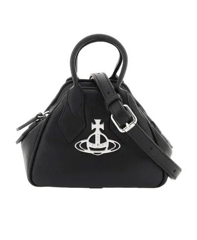 Vivienne Westwood Yasmine Logo Plaque Tote Bag In Black