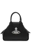 Vivienne Westwood Yasmine Mini Faux Leather Top Handle Bag In Black