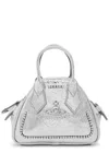 Vivienne Westwood Yasmine Mini Metallic Leather Top Handle Bag In Silver