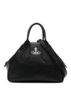 Vivienne Westwood Textured Pebbled Shoulder Bag With Adjustable Strap