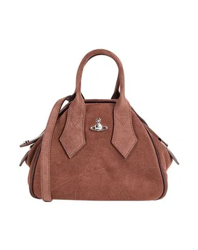Vivienne Westwood Yasmine Small Bag Woman Handbag Chocolate Brown Size - Leather