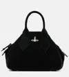 Vivienne Westwood Structured Pebbled Texture Shoulder Bag With Dual Handles In Black