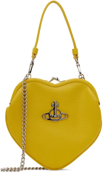 Vivienne Westwood Yellow Belle Heart Frame Bag In E406 Yellow