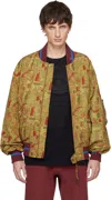 Vivienne Westwood Yellow Bernardo Reversible Bomber Jacket In Brown