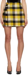 Vivienne Westwood Yellow Kilt Miniskirt In Multi