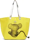 Vivienne Westwood Yellow Mouse Printed Canvas Utility Shopper Tote