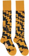 Vivienne Westwood Yellow Zig Zag Socks In Yellow