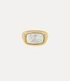 Shop Vivienne Westwood York Ring Gold-white-mop Gold-white-mop Unisex