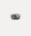 Vivienne Westwood York Ring Platinum-grey-mop Platinum-grey-mop Unisex In Platinum-grey-mop