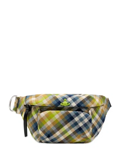 Vivienne Westwood Zeus Tartan Belt Bag In Multi