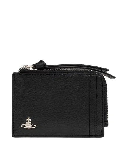 Vivienne Westwood Zip Logo Cardholder In Black