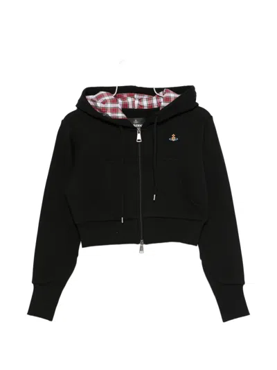 Vivienne Westwood Zip-up Hoodie In Black