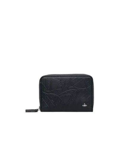 Vivienne Westwood Zip Wallet In Black