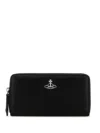 Vivienne Westwood Zipped Leather Wallet In Schwarz
