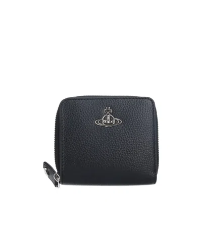 Vivienne Westwood Zippered Change Purse In Black