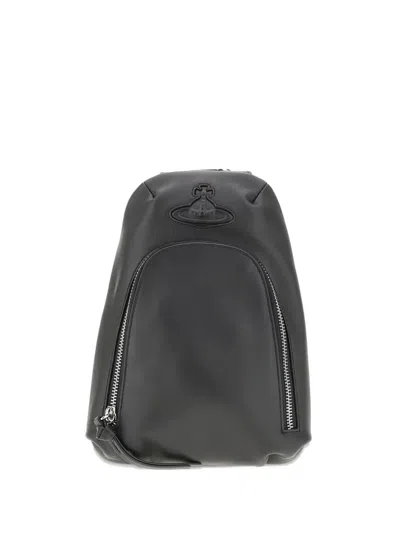 Vivienne Westwood Zippered Leather Cross Body Bag