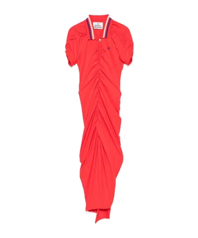VIVIENNE WESTWOOD VIVIENNE WESTWOOD PULLING RUCHED MIDI DRESS