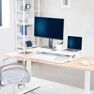 Vivo 32" Standing Desk Converter Series In White
