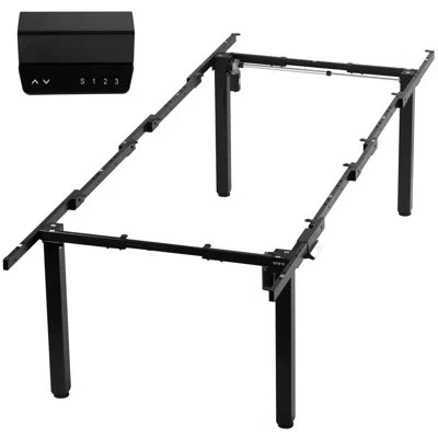 Vivo 4- Leg Dual Motor Electric Stand Up Desk Frame In Black
