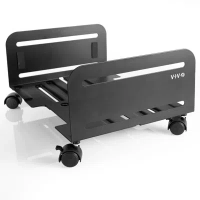 Vivo 5' H X 14' W Desk Cpu Holder In Black