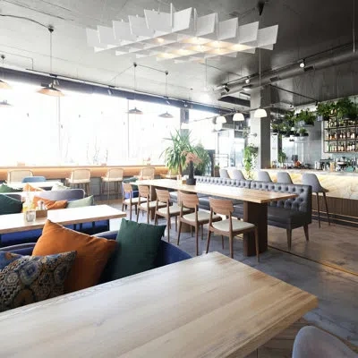 Vivo Acoustic Ceiling Waffle Panel, 45" X 45" Hanging Sound Absorber, White