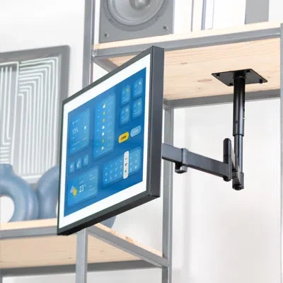Vivo Articulating Under-cabinet Mount, Fits 13" To 27" Tv & Monitor Screens In Black