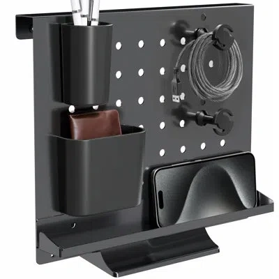 Vivo Black 12 X 10 Inch Freestanding Pegboard Desk Organizer