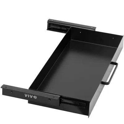 Vivo Black 22" Space Saver Sliding Under Desk Storage Drawer With Pull Handle