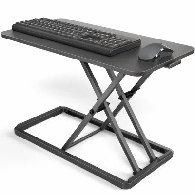Vivo Black 24" Single Top Ergonomic Scissors Lift Keyboard And Mouse Riser