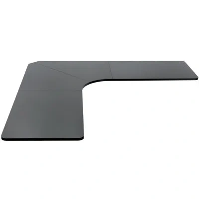 Vivo Black 83 X 83 Inch Curved Corner Table Top (desk-top83cb)