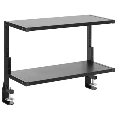 Vivo Black Clamp-on 24" Above Or Below Desk 2-tier Shelving Unit, Desk Organizer (stand-shelf24c)
