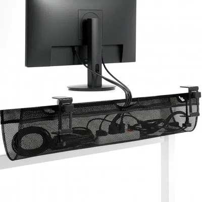 Vivo Black Clamp-on Under Desk Cable Net, Mesh Cable Management
